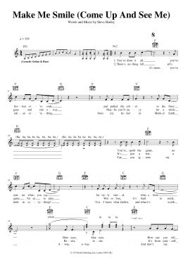 page one of Make Me Smile (Come Up And See Me) (Lead Sheet / Fake Book)