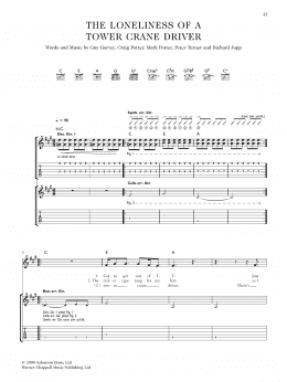 page one of The Loneliness Of A Tower Crane Driver (Guitar Tab)