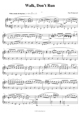 page one of Walk Don't Run (Piano Solo)