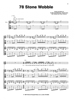 page one of 78 Stone Wobble (Guitar Tab)