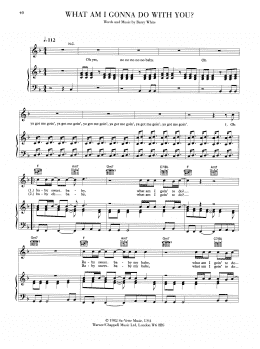 page one of What Am I Gonna Do With You (Piano, Vocal & Guitar Chords (Right-Hand Melody))