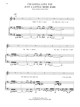 page one of I'm Gonna Love You Just A Little Bit More Babe (Piano, Vocal & Guitar Chords (Right-Hand Melody))