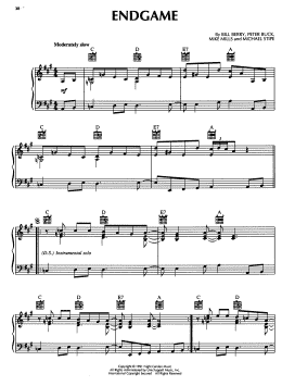 page one of Endgame (Piano, Vocal & Guitar Chords (Right-Hand Melody))