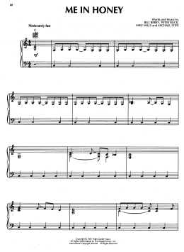 page one of Me In Honey (Piano, Vocal & Guitar Chords (Right-Hand Melody))