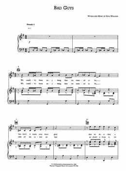 page one of Bad Guys (from Bugsy Malone) (Piano, Vocal & Guitar Chords (Right-Hand Melody))