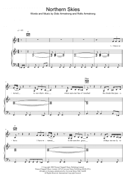 page one of Northern Skies (Piano, Vocal & Guitar Chords (Right-Hand Melody))