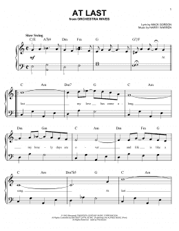 page one of At Last (Very Easy Piano)