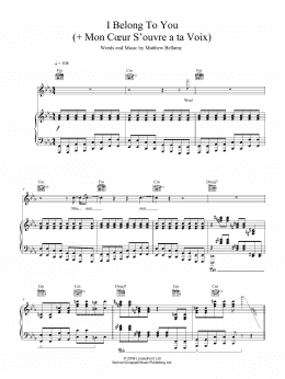 page one of I Belong To You (+ Mon Coeur S'ouvre A Ta Voix) (Piano, Vocal & Guitar Chords (Right-Hand Melody))