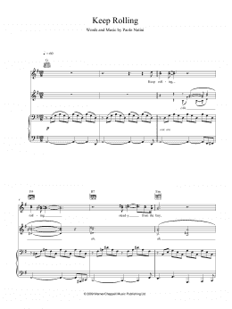page one of Keep Rolling (Piano, Vocal & Guitar Chords (Right-Hand Melody))