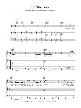 page one of No Other Way (Piano, Vocal & Guitar Chords (Right-Hand Melody))