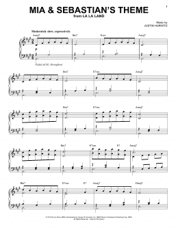 page one of Mia And Sebastian's Theme (from La La Land) (Piano Solo)