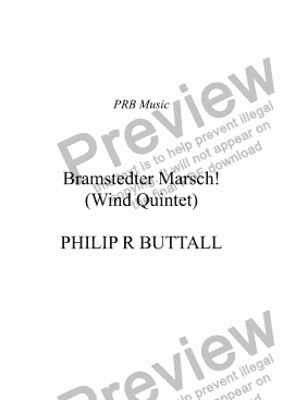 page one of Bramstedter Marsch! (Wind Quintet)