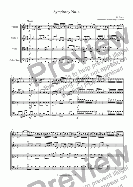 page one of Symphony No. 4 in F