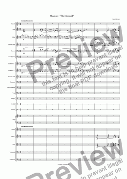page one of "The Mermaid" Overture