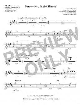 page one of Somewhere in the Silence - Alto Sax (sub. Trumpet 2-3) (Choir Instrumental Pak)