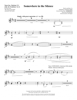 page one of Somewhere in the Silence - Tenor Sax/BariTC (sub Tbn 1-2) (Choir Instrumental Pak)