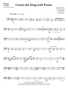 page one of Crown the King with Praise - Bassoon/Cello (dbl. Bass Clar) (Choir Instrumental Pak)