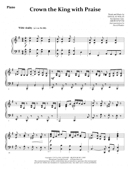 page one of Crown the King with Praise - Piano (Choir Instrumental Pak)