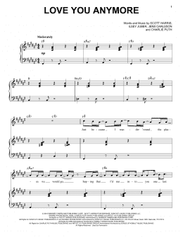 page one of Love You Anymore (Piano & Vocal)