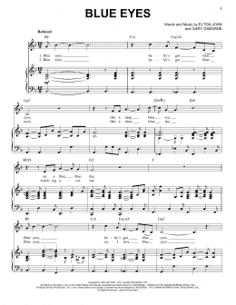 page one of Blue Eyes (Piano & Vocal)