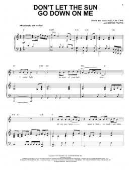 page one of Don't Let The Sun Go Down On Me (Piano & Vocal)