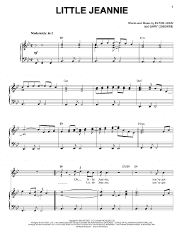 page one of Little Jeannie (Piano & Vocal)