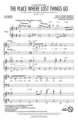 page one of The Place Where Lost Things Go (from Mary Poppins Returns) (arr. Mac Huff) (SAB Choir)