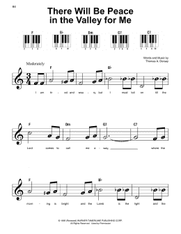 page one of There Will Be Peace In The Valley For Me (Super Easy Piano)
