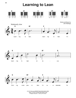 page one of Learning To Lean (Super Easy Piano)