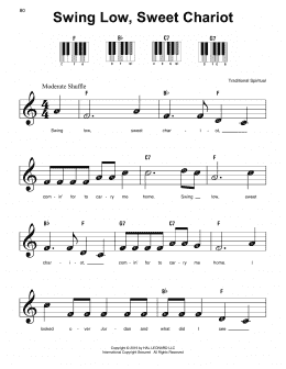 page one of Swing Low, Sweet Chariot (Super Easy Piano)