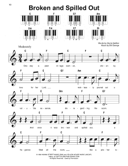 page one of Broken And Spilled Out (Super Easy Piano)