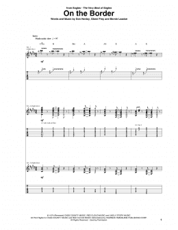 page one of On The Border (Guitar Tab)