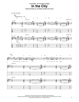 page one of In The City (Guitar Tab)