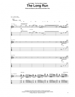 page one of The Long Run (Guitar Tab)