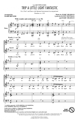 page one of Trip A Little Light Fantastic (from Mary Poppins Returns) (arr. Mark Brymer) (2-Part Choir)