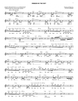 page one of Ribbon In The Sky (Lead Sheet / Fake Book)