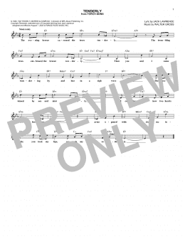 page one of Tenderly (Lead Sheet / Fake Book)