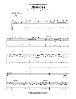 page one of Changes (Bass Guitar Tab)