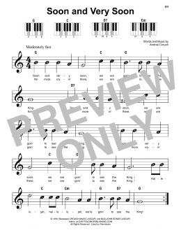 page one of Soon And Very Soon (Super Easy Piano)