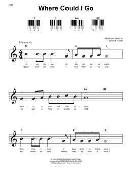 page one of Where Could I Go (Super Easy Piano)