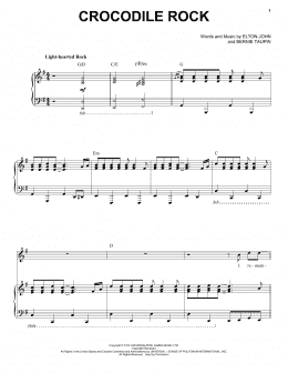 page one of Crocodile Rock (Piano & Vocal)