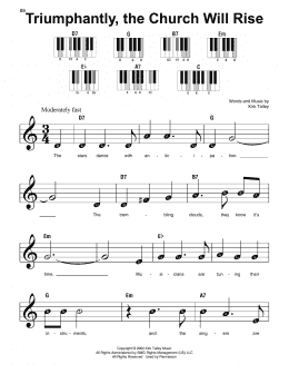 page one of Triumphantly, The Church Will Rise (Super Easy Piano)