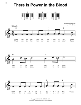 page one of There Is Power In The Blood (Super Easy Piano)