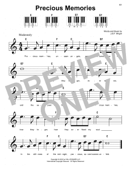 page one of Precious Memories (Super Easy Piano)