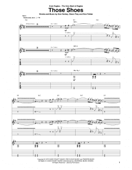 page one of Those Shoes (Guitar Tab)