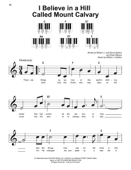 page one of I Believe In A Hill Called Mount Calvary (Super Easy Piano)