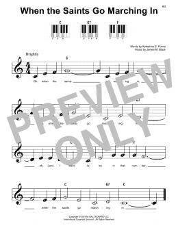 page one of When The Saints Go Marching In (Super Easy Piano)