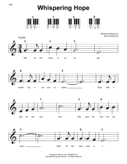 page one of Whispering Hope (Super Easy Piano)