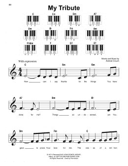 page one of My Tribute (Super Easy Piano)