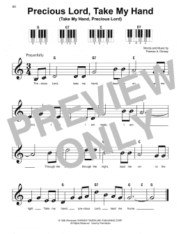 page one of Precious Lord, Take My Hand (Take My Hand, Precious Lord) (Super Easy Piano)